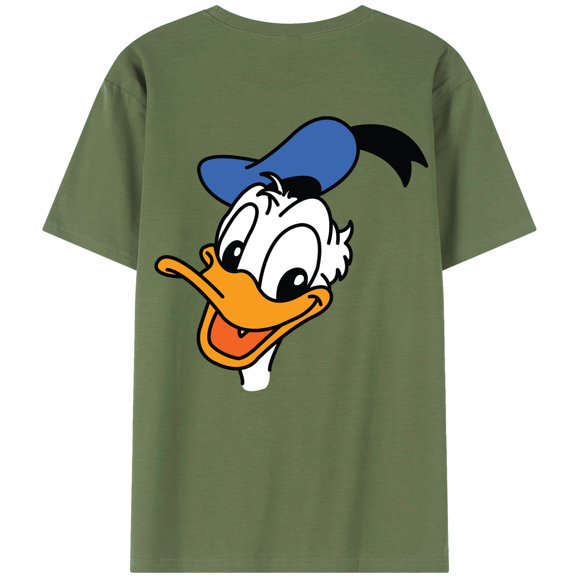 ミッキーマウス Mickey Mouse 綿100％ メンズ半袖Tシャツ（バックプリント） 通気性